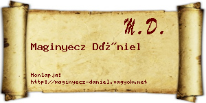 Maginyecz Dániel névjegykártya